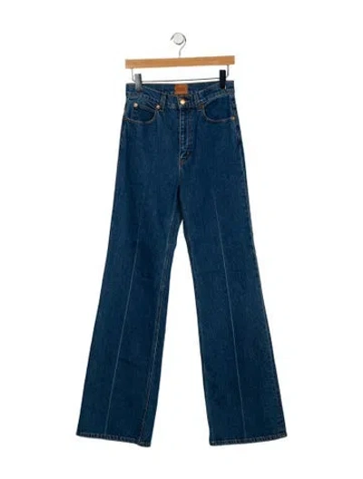 Pre-owned Jamie Haller High-rise Flared Jeans In Blue