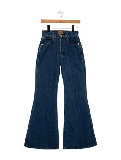 Pre-owned Jamie Haller High-rise Flared Jeans In Blue