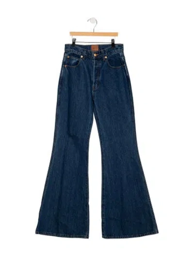Pre-owned Jamie Haller High-rise Flared Jeans In Blue
