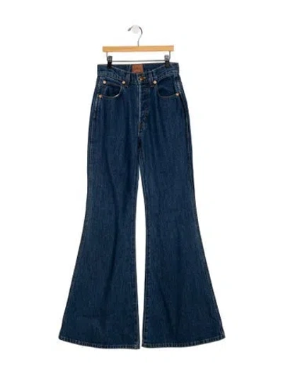 Pre-owned Jamie Haller High-rise Flared Jeans In Blue