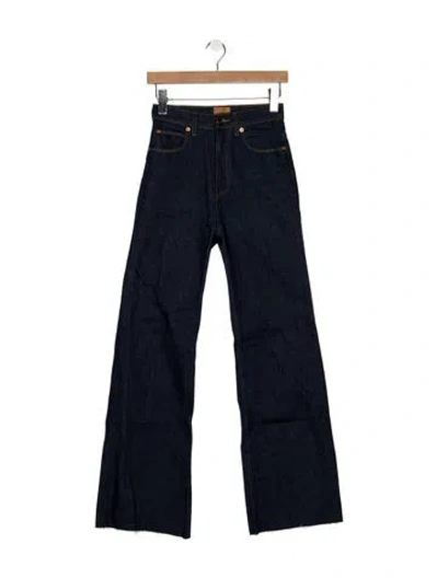 Pre-owned Jamie Haller High-rise Flared Jeans In Blue