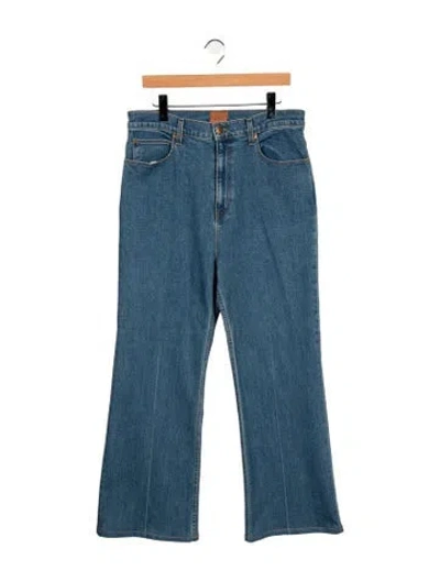 Pre-owned Jamie Haller High-rise Flared Jeans In Blue