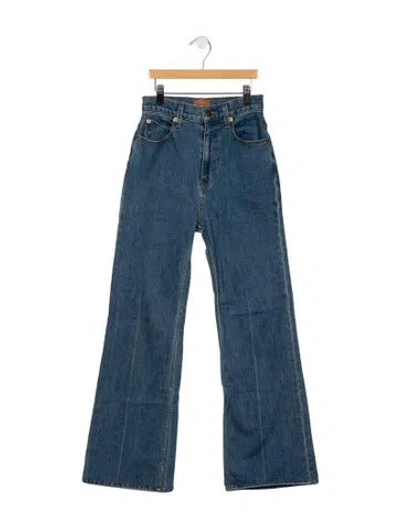 Pre-owned Jamie Haller High-rise Flared Jeans In Blue