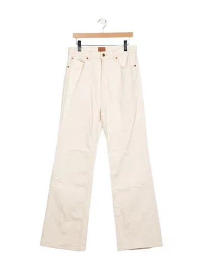 Pre-owned Jamie Haller High-rise Flared Jeans In Neutrals