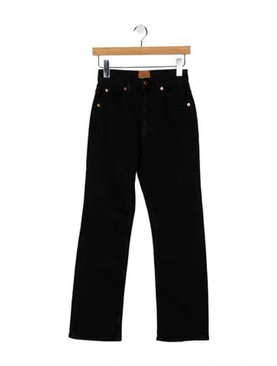 Pre-owned Jamie Haller High-rise Straight Leg Jeans In Black