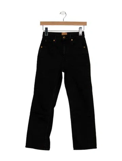 Pre-owned Jamie Haller High-rise Straight Leg Jeans In Black