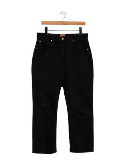 Pre-owned Jamie Haller High-rise Straight Leg Jeans In Black