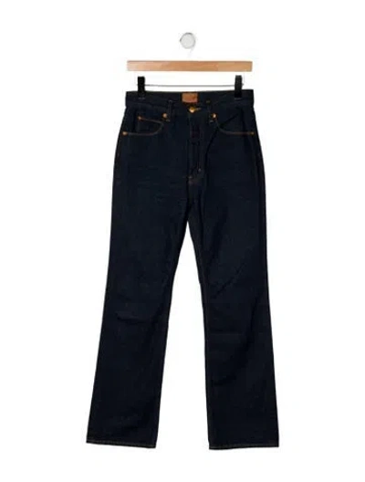 Pre-owned Jamie Haller High-rise Straight Leg Jeans In Black