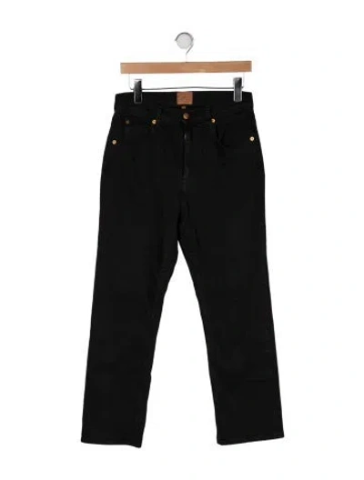 Pre-owned Jamie Haller High-rise Straight Leg Jeans In Black