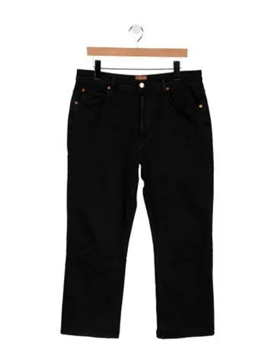 Pre-owned Jamie Haller High-rise Straight Leg Jeans In Black