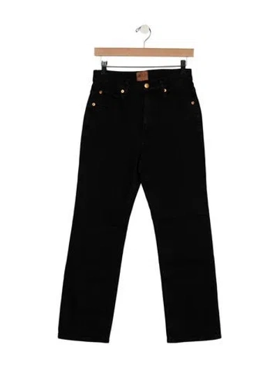 Pre-owned Jamie Haller High-rise Straight Leg Jeans In Black