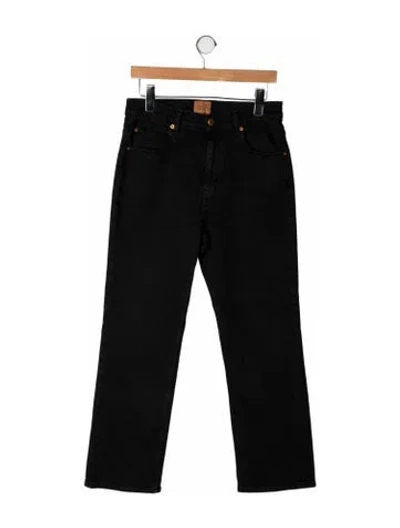 Pre-owned Jamie Haller High-rise Straight Leg Jeans In Black