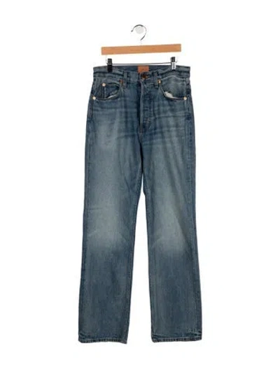 Pre-owned Jamie Haller High-rise Straight Leg Jeans In Blue