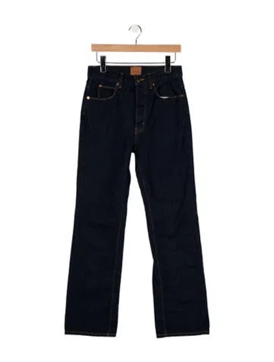 Pre-owned Jamie Haller High-rise Straight Leg Jeans In Blue