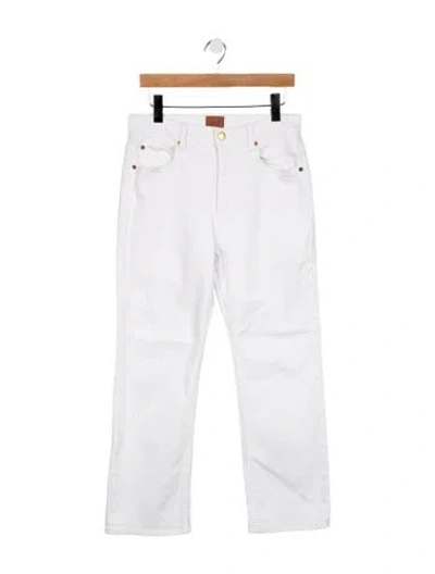 Pre-owned Jamie Haller High-rise Straight Leg Jeans In White