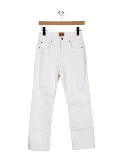 Pre-owned Jamie Haller High-rise Straight Leg Jeans In White
