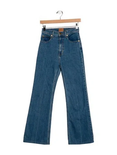 Pre-owned Jamie Haller High-rise Wide Leg Jeans In Blue