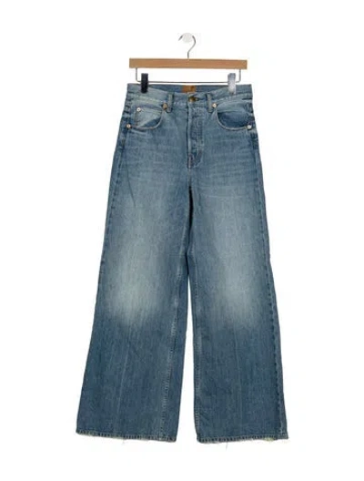 Pre-owned Jamie Haller High-rise Wide Leg Jeans In Blue