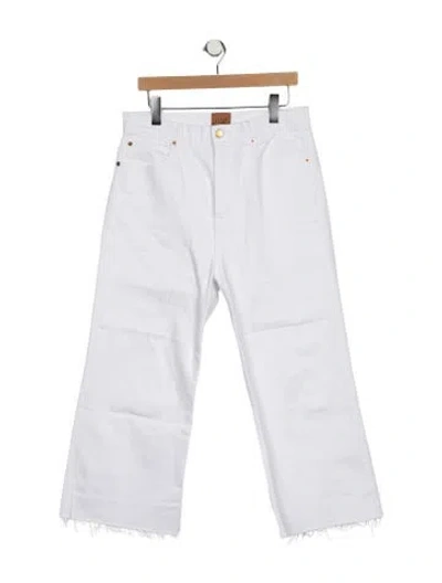 Pre-owned Jamie Haller High-rise Wide Leg Jeans In Blue/white