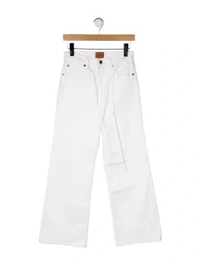 Pre-owned Jamie Haller High-rise Wide Leg Jeans In White