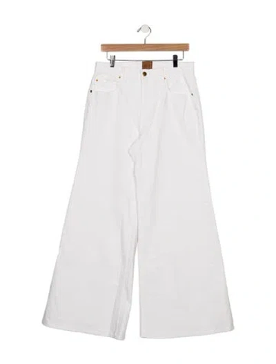 Pre-owned Jamie Haller High-rise Wide Leg Jeans In White