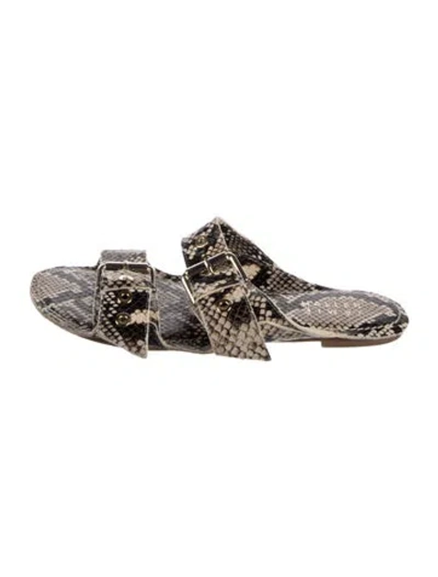 Pre-owned Jamie Haller Leather Animal Print Sandals In Multicolor