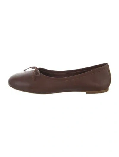 Pre-owned Jamie Haller Leather Ballet Flats In Brown