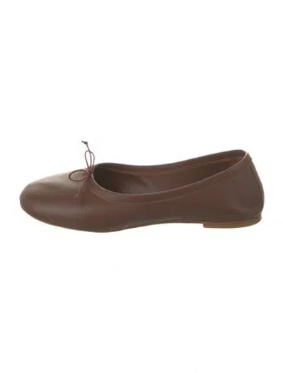 Pre-owned Jamie Haller Leather Ballet Flats In Brown