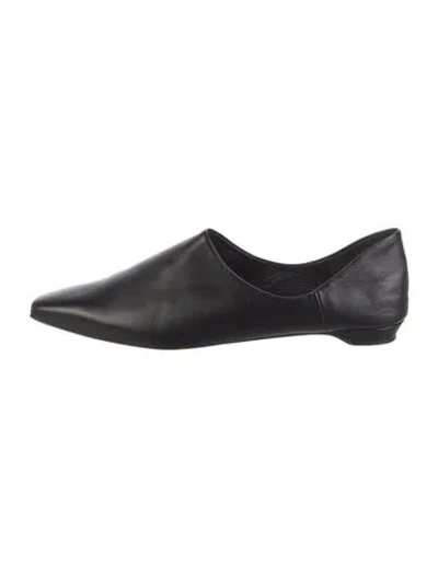 Pre-owned Jamie Haller Leather D'orsay Flats In Black