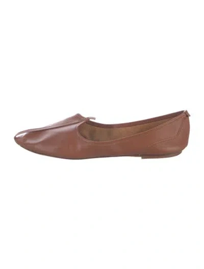 Pre-owned Jamie Haller Leather Flats In Brown