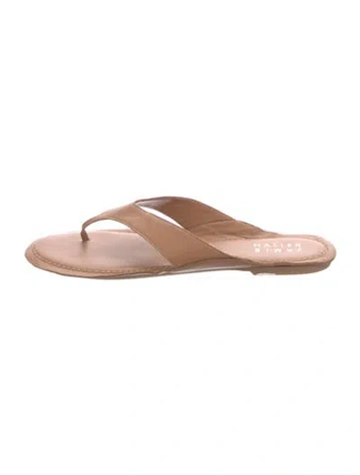 Pre-owned Jamie Haller Leather Flip Flops In Brown