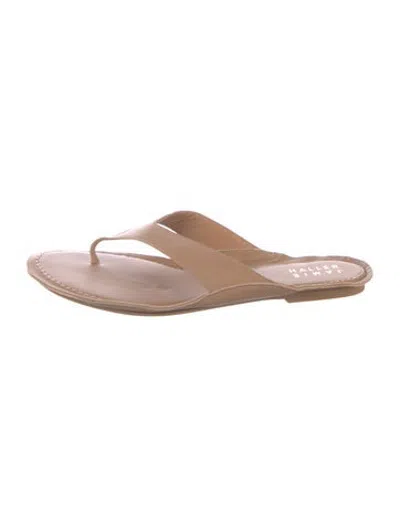 Pre-owned Jamie Haller Leather Flip Flops In Brown