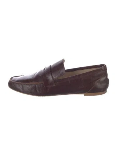 Pre-owned Jamie Haller Leather Loafers In Burgundy