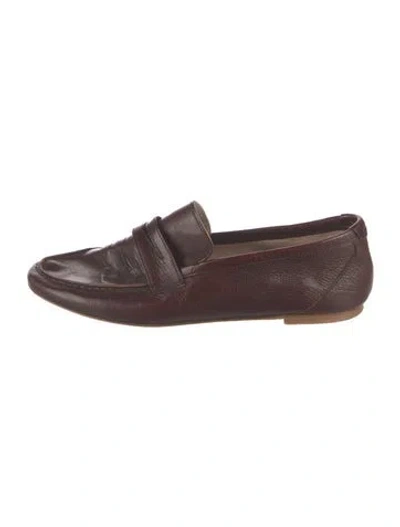 Pre-owned Jamie Haller Leather Loafers In Burgundy