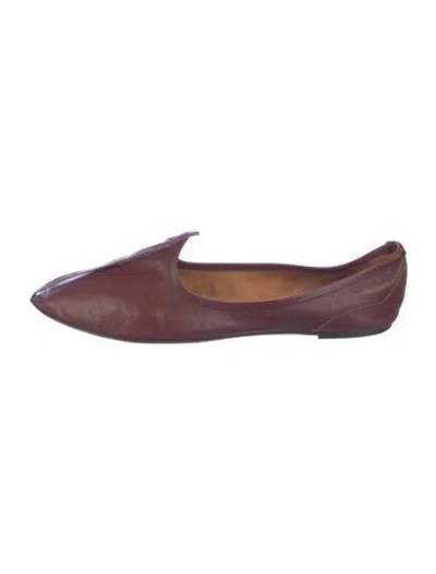 Pre-owned Jamie Haller Leather Loafers In Burgundy
