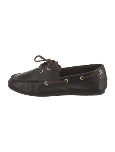 Pre-owned Jamie Haller Leather Moccasins In Black