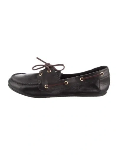 Pre-owned Jamie Haller Leather Moccasins In Black