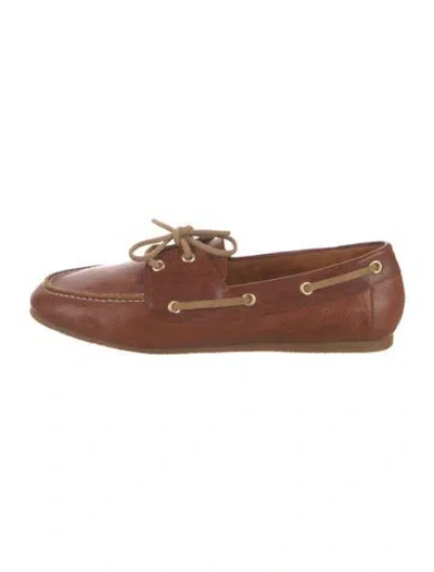 Pre-owned Jamie Haller Leather Moccasins In Brown