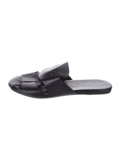Pre-owned Jamie Haller Leather Mules In Black