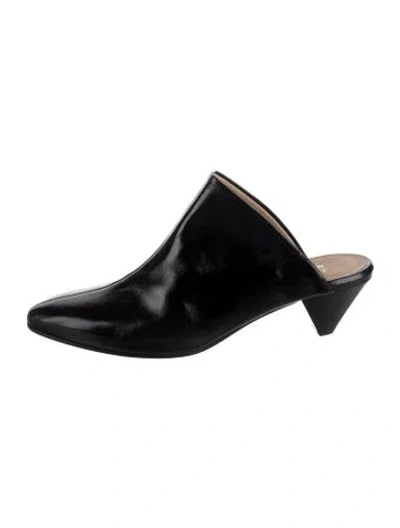 Pre-owned Jamie Haller Leather Mules In Black