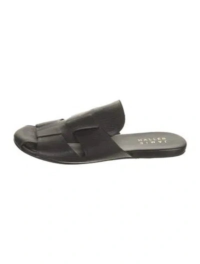 Pre-owned Jamie Haller Leather Mules In Black