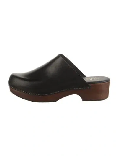 Pre-owned Jamie Haller Leather Mules In Black