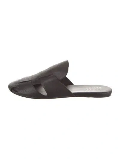 Pre-owned Jamie Haller Leather Mules In Brown