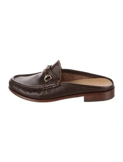Pre-owned Jamie Haller Leather Mules In Brown