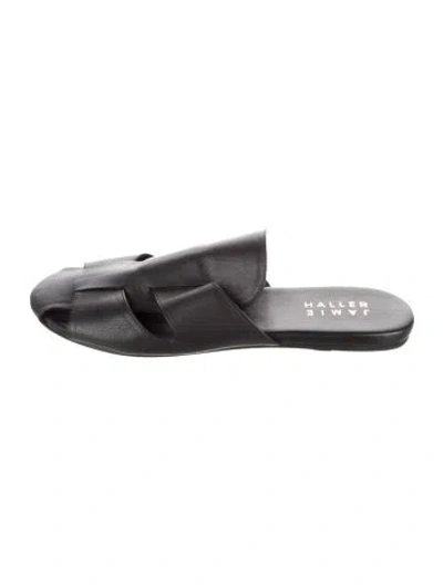 Pre-owned Jamie Haller Leather Mules In Gray