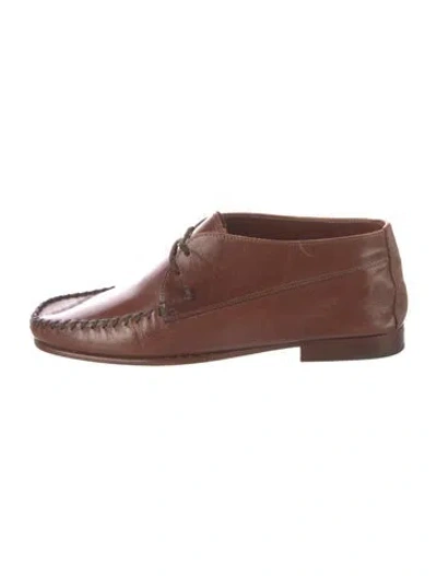 Pre-owned Jamie Haller Leather Oxfords In Brown