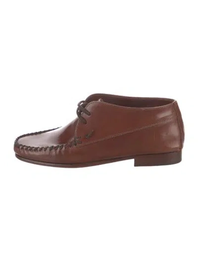 Pre-owned Jamie Haller Leather Oxfords In Brown