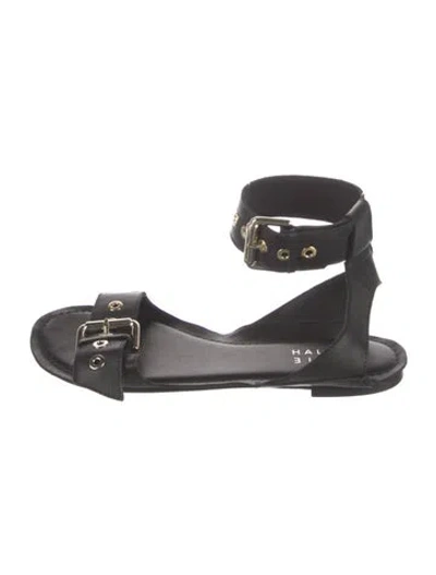 Pre-owned Jamie Haller Leather Sandals In Black