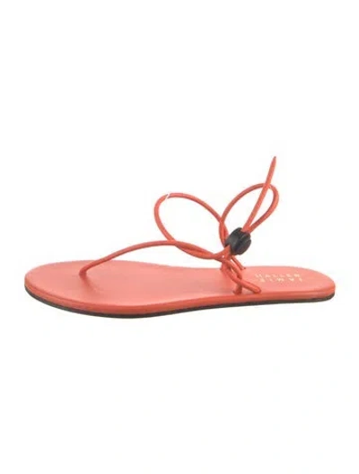 Pre-owned Jamie Haller Leather Sandals In Orange