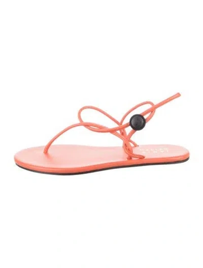 Pre-owned Jamie Haller Leather Sandals In Orange